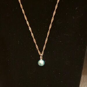 18k White Gold GF Pearl Necklace